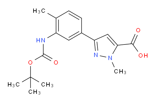 3-(3-{[(tert-butoxy)carbonyl]amino}-4-methylphenyl)-1-methyl-1H-pyrazole-5-carboxylic acid