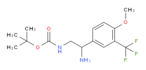tert-butyl N-{2-amino-2-[4-methoxy-3-(trifluoromethyl)phenyl]ethyl}carbamate