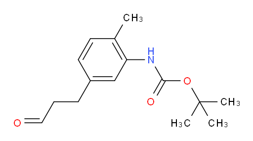 tert-butyl N-[2-methyl-5-(3-oxopropyl)phenyl]carbamate