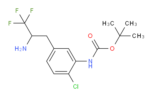 tert-butyl N-[5-(2-amino-3,3,3-trifluoropropyl)-2-chlorophenyl]carbamate
