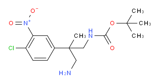 tert-butyl N-[3-amino-2-(4-chloro-3-nitrophenyl)-2-methylpropyl]carbamate
