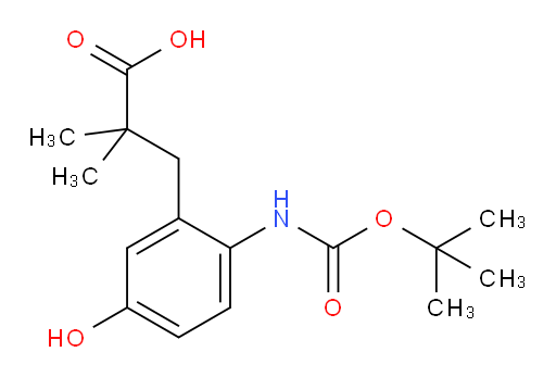 3-(2-{[(tert-butoxy)carbonyl]amino}-5-hydroxyphenyl)-2,2-dimethylpropanoic acid