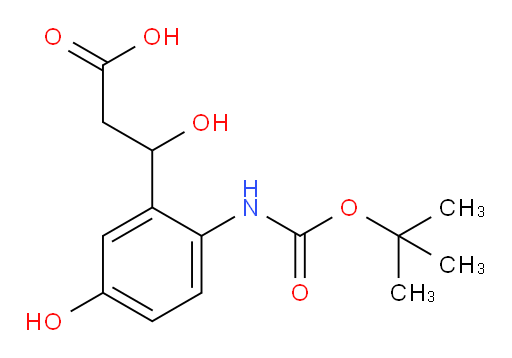 3-(2-{[(tert-butoxy)carbonyl]amino}-5-hydroxyphenyl)-3-hydroxypropanoic acid