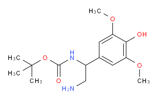 tert-butyl N-[2-amino-1-(4-hydroxy-3,5-dimethoxyphenyl)ethyl]carbamate