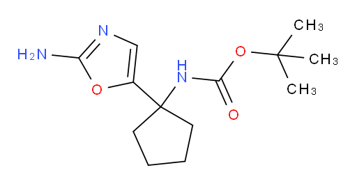 tert-butyl N-[1-(2-amino-1,3-oxazol-5-yl)cyclopentyl]carbamate