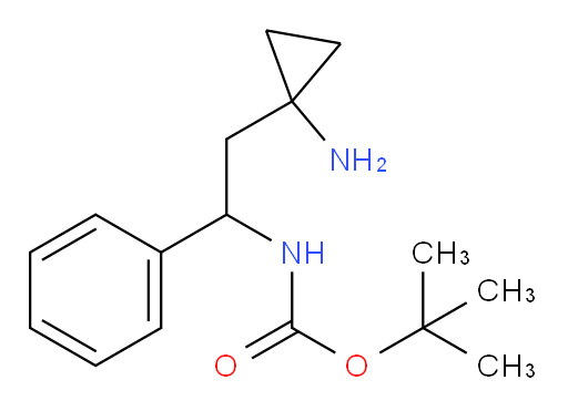 tert-butyl N-[2-(1-aminocyclopropyl)-1-phenylethyl]carbamate