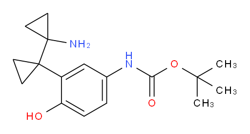 tert-butyl N-{3-[1-(1-aminocyclopropyl)cyclopropyl]-4-hydroxyphenyl}carbamate