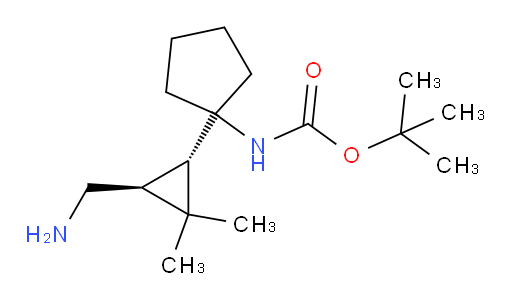 rac-tert-butyl N-{1-[(1R,3R)-3-(aminomethyl)-2,2-dimethylcyclopropyl]cyclopentyl}carbamate