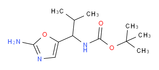 tert-butyl N-[1-(2-amino-1,3-oxazol-5-yl)-2-methylpropyl]carbamate