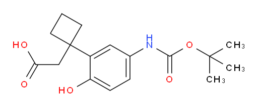 2-[1-(5-{[(tert-butoxy)carbonyl]amino}-2-hydroxyphenyl)cyclobutyl]acetic acid
