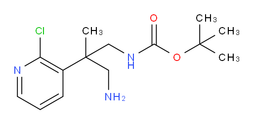tert-butyl N-[3-amino-2-(2-chloropyridin-3-yl)-2-methylpropyl]carbamate