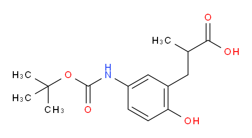 3-(5-{[(tert-butoxy)carbonyl]amino}-2-hydroxyphenyl)-2-methylpropanoic acid