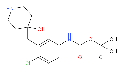 tert-butyl N-{4-chloro-3-[(4-hydroxypiperidin-4-yl)methyl]phenyl}carbamate