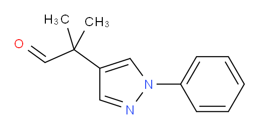2-methyl-2-(1-phenyl-1H-pyrazol-4-yl)propanal