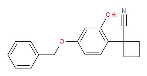1-[4-(benzyloxy)-2-hydroxyphenyl]cyclobutane-1-carbonitrile