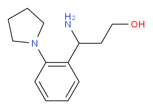 3-amino-3-[2-(pyrrolidin-1-yl)phenyl]propan-1-ol