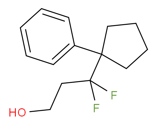 3,3-difluoro-3-(1-phenylcyclopentyl)propan-1-ol