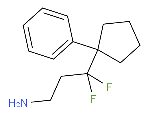 3,3-difluoro-3-(1-phenylcyclopentyl)propan-1-amine