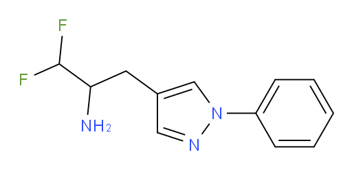 1,1-difluoro-3-(1-phenyl-1H-pyrazol-4-yl)propan-2-amine