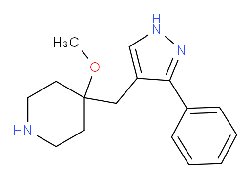 4-methoxy-4-[(3-phenyl-1H-pyrazol-4-yl)methyl]piperidine