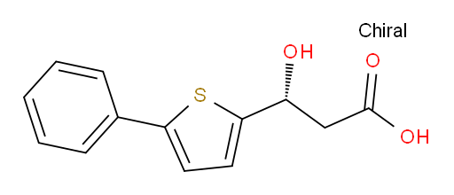 (3R)-3-hydroxy-3-(5-phenylthiophen-2-yl)propanoic acid