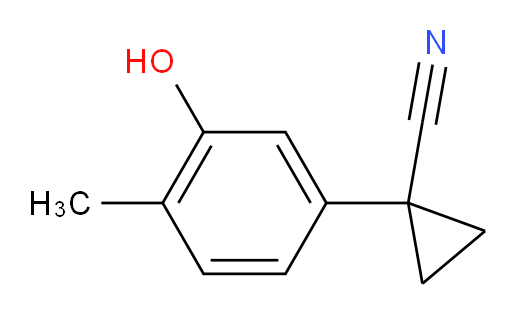 1-(3-hydroxy-4-methylphenyl)cyclopropane-1-carbonitrile