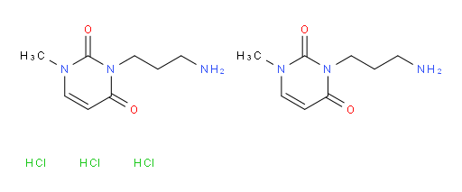 bis(3-(3-aminopropyl)-1-methyl-1,2,3,4-tetrahydropyrimidine-2,4-dione) trihydrochloride