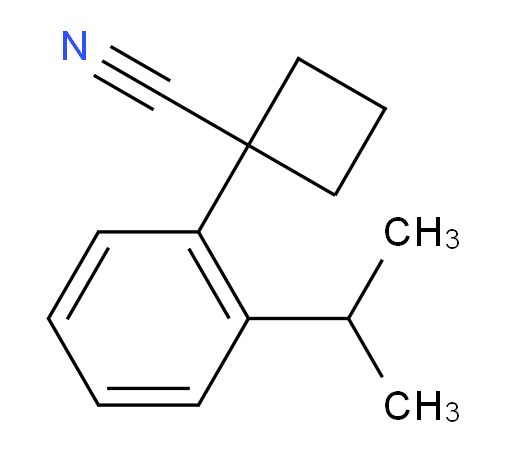 1-[2-(propan-2-yl)phenyl]cyclobutane-1-carbonitrile
