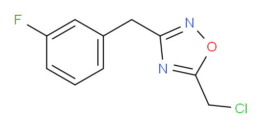 5-(chloromethyl)-3-[(3-fluorophenyl)methyl]-1,2,4-oxadiazole