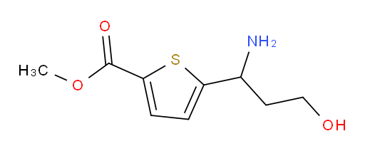 methyl 5-(1-amino-3-hydroxypropyl)thiophene-2-carboxylate