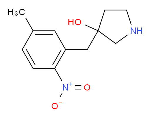 3-[(5-methyl-2-nitrophenyl)methyl]pyrrolidin-3-ol