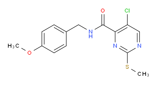5-chloro-N-[(4-methoxyphenyl)methyl]-2-(methylsulfanyl)pyrimidine-4-carboxamide