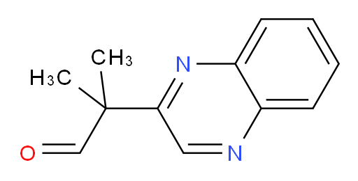 2-methyl-2-(quinoxalin-2-yl)propanal