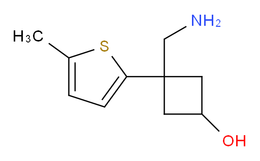 3-(aminomethyl)-3-(5-methylthiophen-2-yl)cyclobutan-1-ol