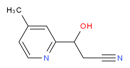3-hydroxy-3-(4-methylpyridin-2-yl)propanenitrile