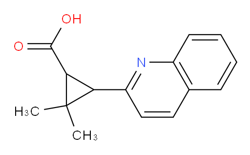 2,2-dimethyl-3-(quinolin-2-yl)cyclopropane-1-carboxylic acid