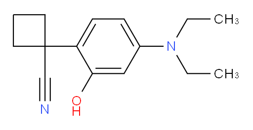 1-[4-(diethylamino)-2-hydroxyphenyl]cyclobutane-1-carbonitrile