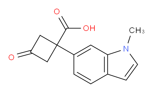 1-(1-methyl-1H-indol-6-yl)-3-oxocyclobutane-1-carboxylic acid