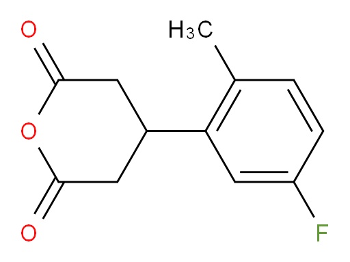 4-(5-fluoro-2-methylphenyl)oxane-2,6-dione