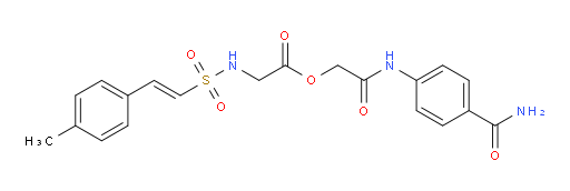 [(4-carbamoylphenyl)carbamoyl]methyl 2-[2-(4-methylphenyl)ethenesulfonamido]acetate