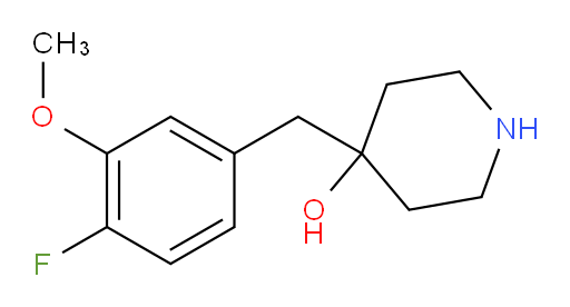 4-[(4-fluoro-3-methoxyphenyl)methyl]piperidin-4-ol