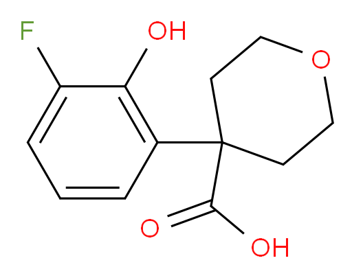 4-(3-fluoro-2-hydroxyphenyl)oxane-4-carboxylic acid