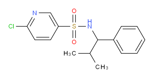 6-chloro-N-(2-methyl-1-phenylpropyl)pyridine-3-sulfonamide