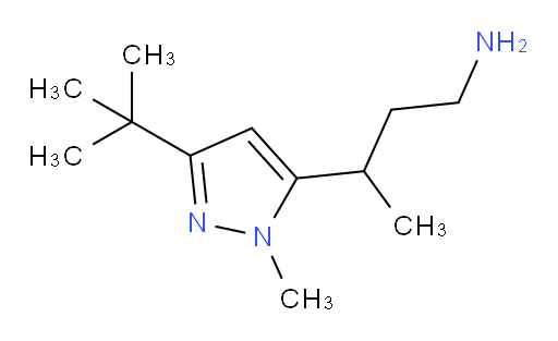 3-(3-tert-butyl-1-methyl-1H-pyrazol-5-yl)butan-1-amine