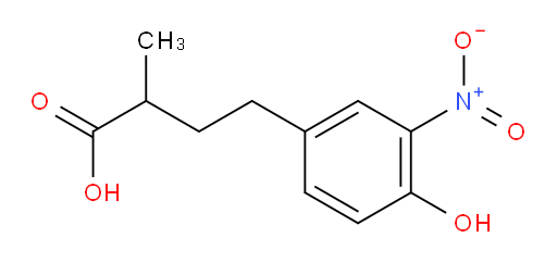 4-(4-hydroxy-3-nitrophenyl)-2-methylbutanoic acid