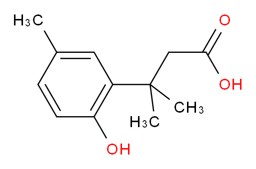 3-(2-hydroxy-5-methylphenyl)-3-methylbutanoic acid