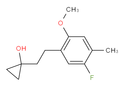 1-[2-(5-fluoro-2-methoxy-4-methylphenyl)ethyl]cyclopropan-1-ol