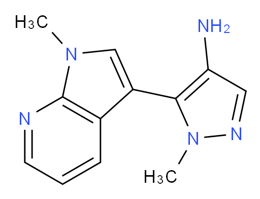 1-methyl-5-{1-methyl-1H-pyrrolo[2,3-b]pyridin-3-yl}-1H-pyrazol-4-amine