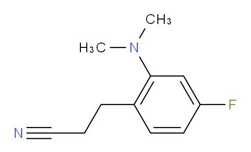 3-[2-(dimethylamino)-4-fluorophenyl]propanenitrile