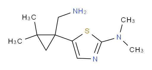 5-[1-(aminomethyl)-2,2-dimethylcyclopropyl]-N,N-dimethyl-1,3-thiazol-2-amine